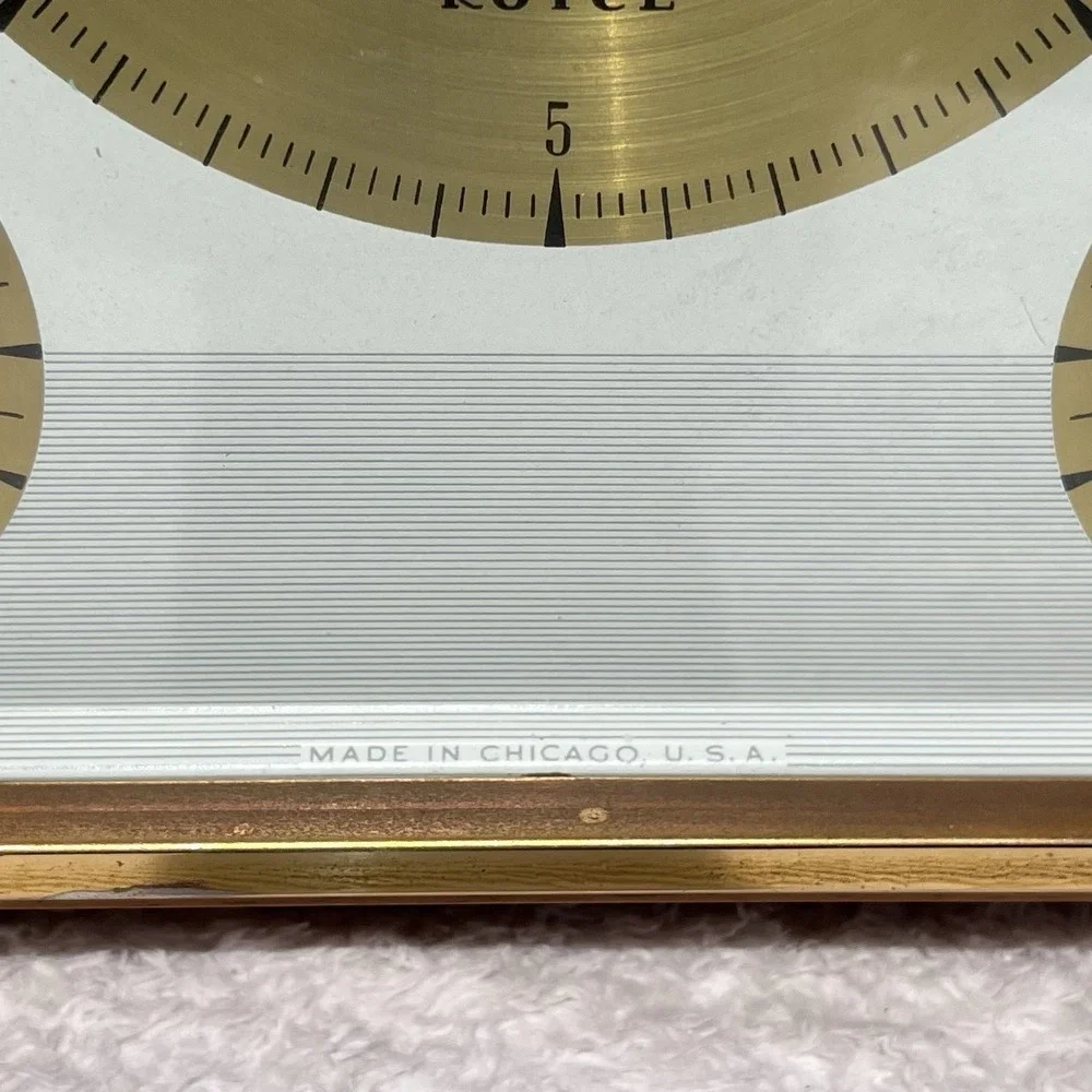 Vintage Royce Weather Station Wall Barometer Thermometer Hygrometer MCM Wood